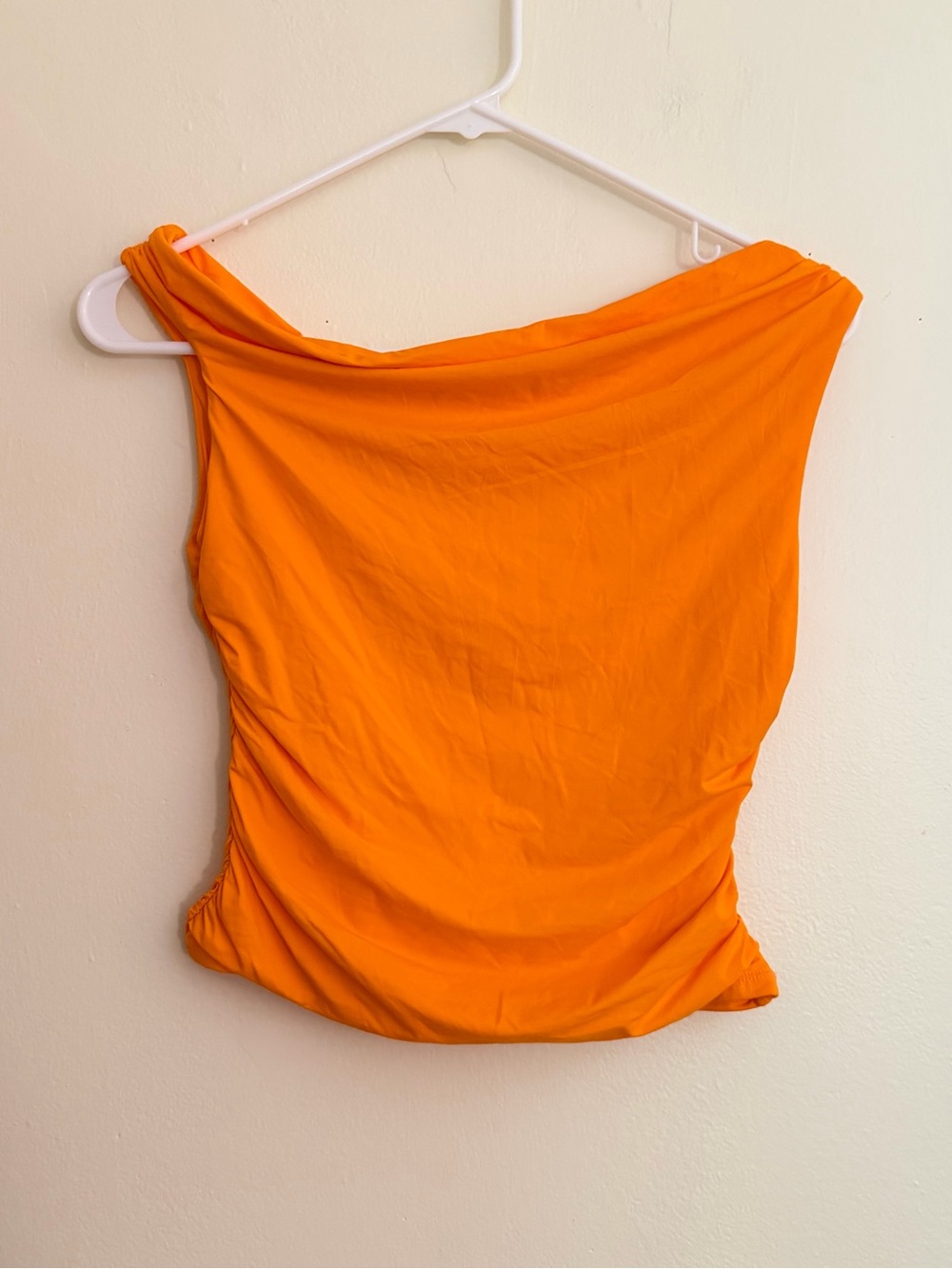 Bright Orange Off the Shoulder Top